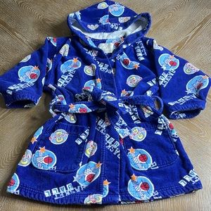 FRETTE Kids Blue Basketball Cotton Kids Bath Robe L